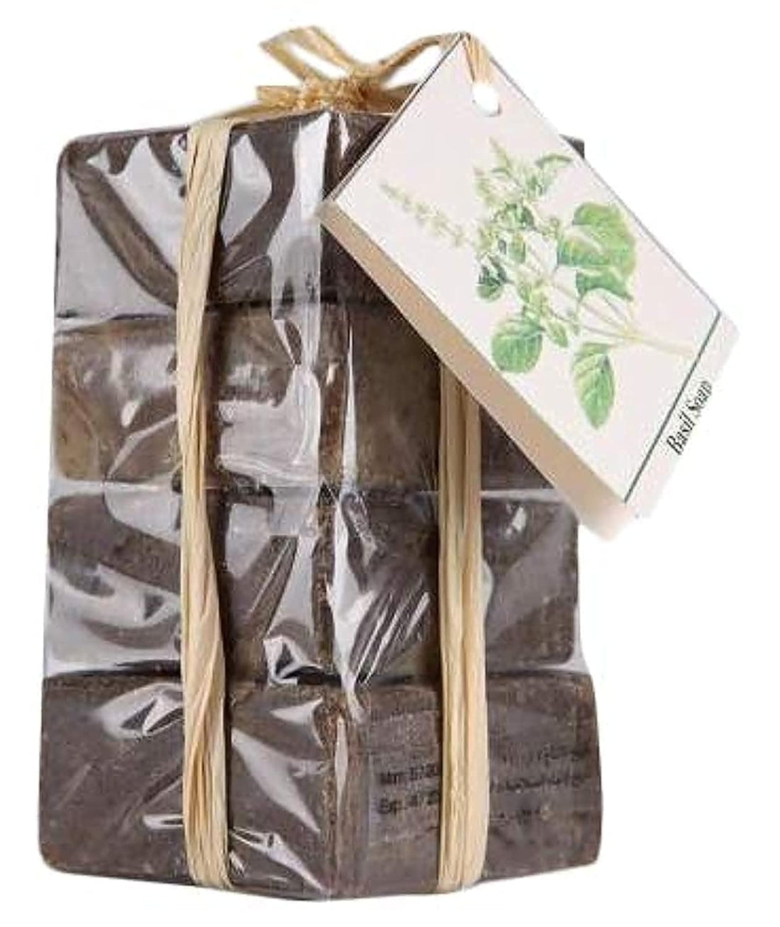Nefertari - Olive Oil Soap and Basilicum Leaves, 4 Pieces