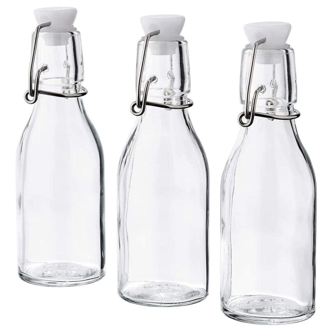 Digital Shoppy KORKEN Bottle with Stopper, Clear Glass 15 cl (5 oz), Set of 3