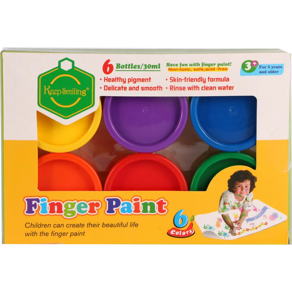 MH8-95_B4004 Finger paint set 6 colors Keep Smiling number