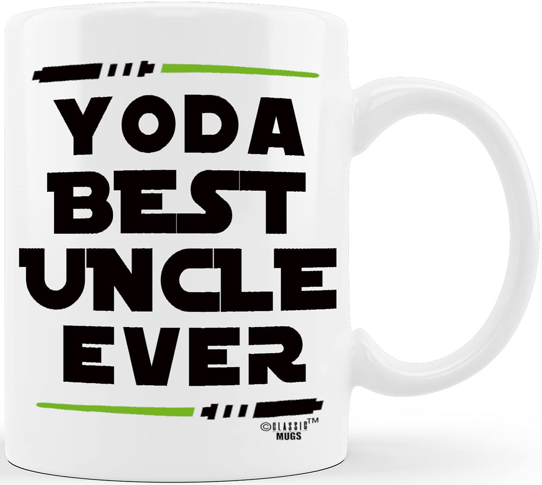 Fathers Day Gift for Uncles from Niece Nephew Yoda Best Uncle Ever for Worlds Awesome Uncle Funny Gag Gift Idea Ceramic Coffee Novelty Tea Cup for Christmas or Birthday