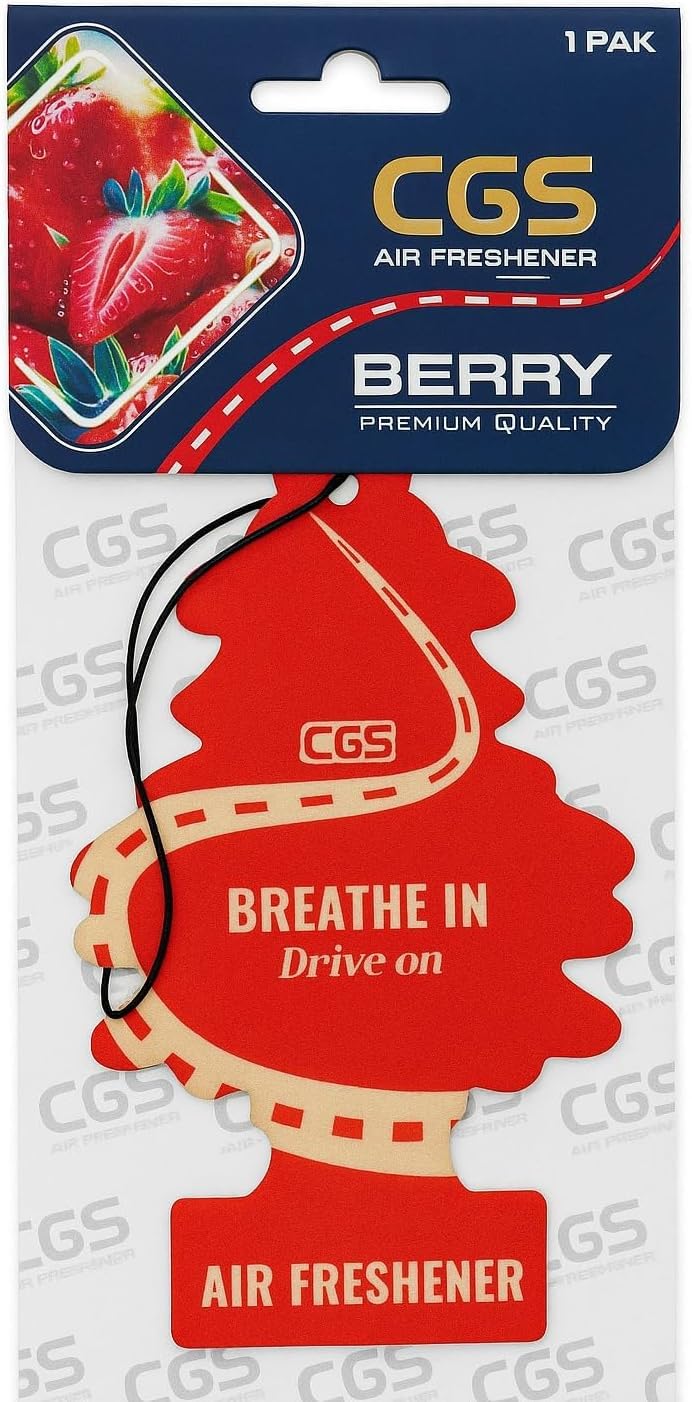 Car Air Freshener (Strawberry Card) - Sweet Fruity Aroma & Delightful Freshness