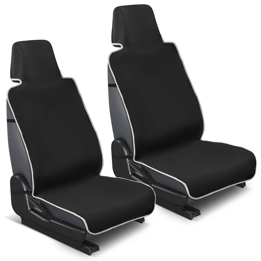 2 Pack Neoprene Towel Car Seat Cover, Sweatproof Car Seat Towel Cover After Gym, Non-Slip Seat Protector for Cars,SUVs,Vans(Black,2-Pcs)