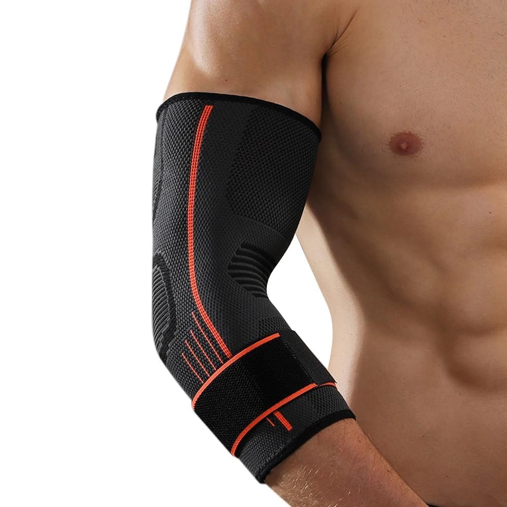 Brace Elbow Compression Sleeve Sports Elbow Support Pad for Men Women Gym Fitness Tennis Cycling Arm Stabilizer Breathable (No.7838)