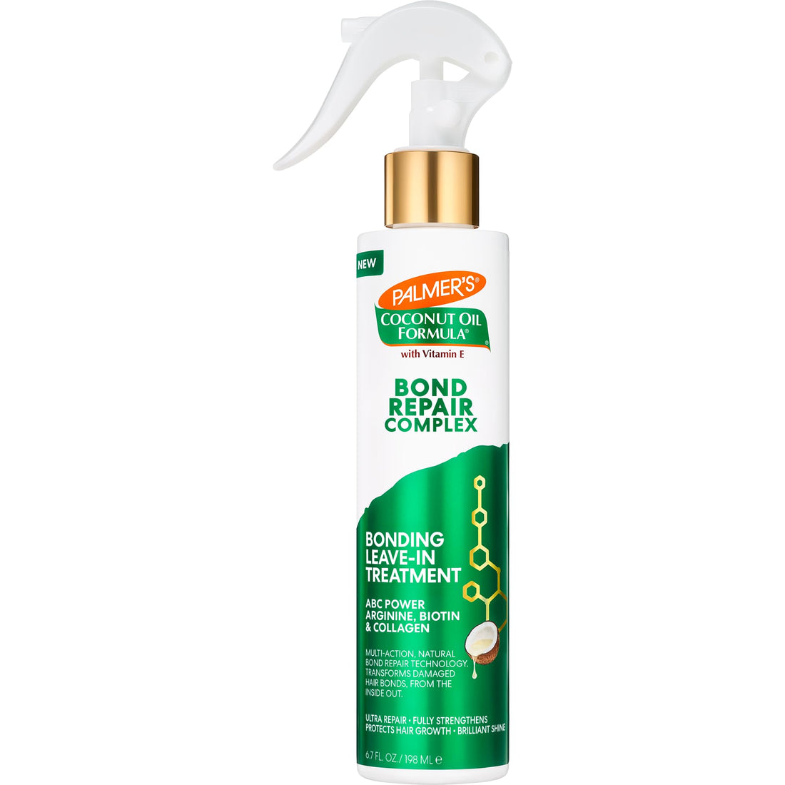 Palmer's Amino Bonding Complex Hair Treatment, Leave-In Conditioner Spray with Coconut Oil & Vitamin E, Heat Protectant, Anti Frizz, Strengthens & Protects Hair Growth, All Hair Types, 6.7 fl. oz