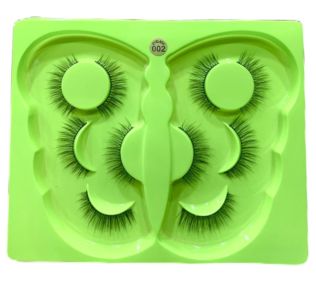5 PAIRS 6D Faux Mink False Eyelashes | Reusable Lightweight & Natural Looking | Bold Eye Makeup Look (N002)