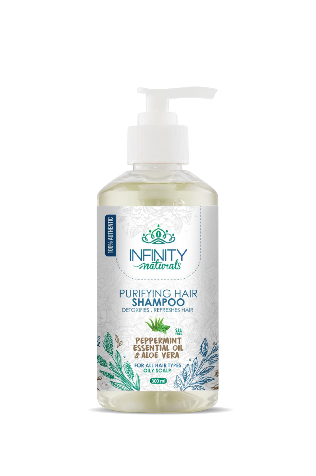 Infinity Naturals Purifying Shampoo Peppermint + Aloe Vera All hair types/oily