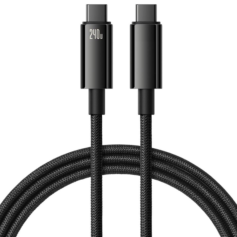 LDNIO Robust 240W Super Fast Cable Rapid Charging USB-C to USB-C PD3.1 QC4.0 for Samsung Galaxy S25 Ultra, S4Ultra, S23, for Huawei, Oppo, Xiaomi, Apple and all Type C Devices (2 Meter, 1, Pices)