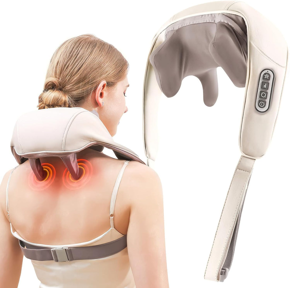 Cervical Massager Back and Neck Shoulder Massage with Heating Electric Massage Device with Neck Massager for Mothers Dad Women Men