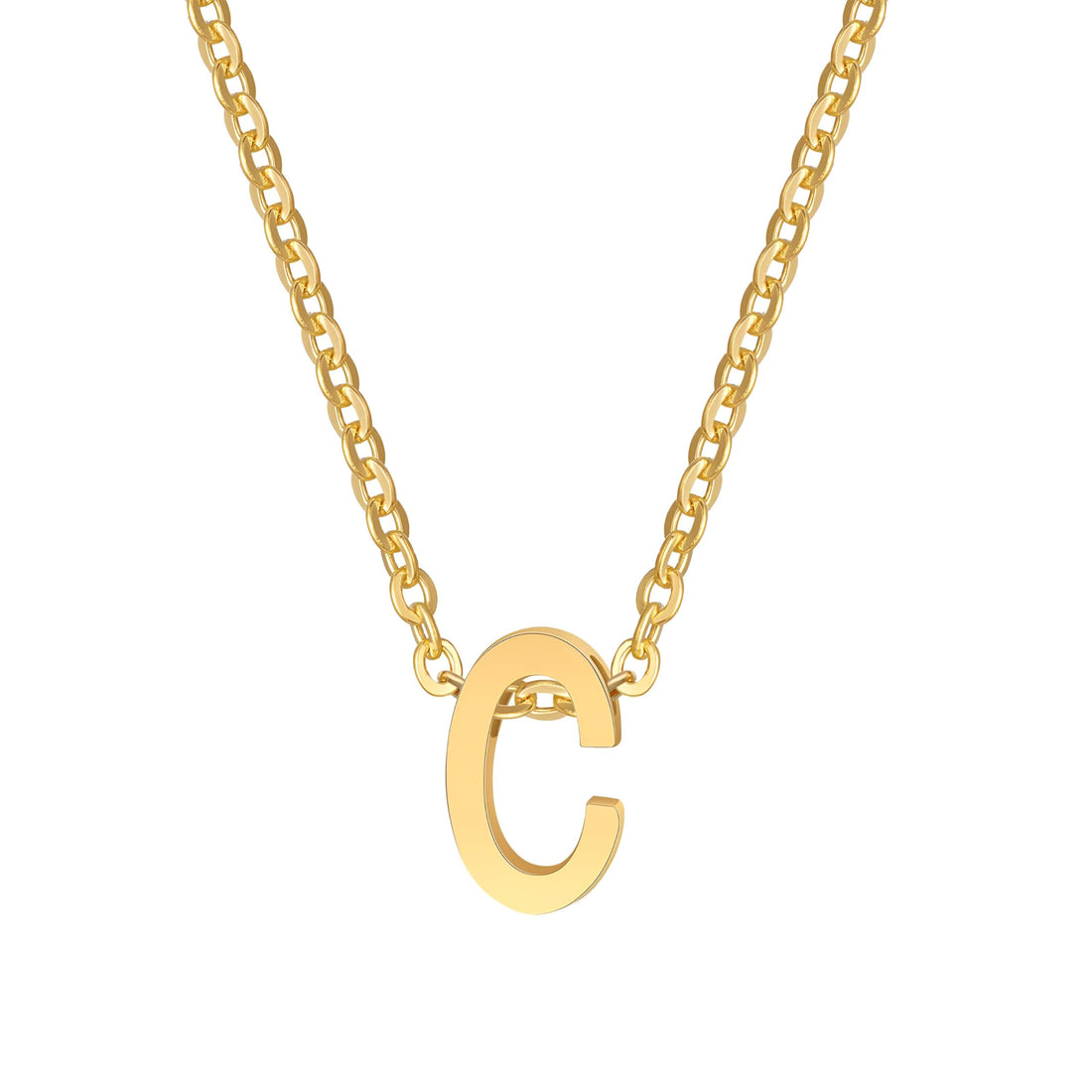 Charm - Sophisticated 14 Karat Gold Plated Women's Necklace with Elegant Initial Letter, Trendy and Minimalist, Great Jewelry Gift for Teen Girls' Occasions