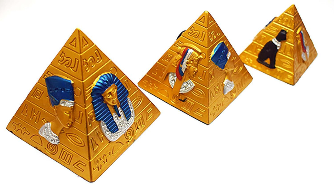 immatgar pharaonic pyramids Statue ancient Egyptian souvenirs gifts for women and men Home Décor Sculpture Pharaohs art (shape5 - Golden5-8 CM Height)