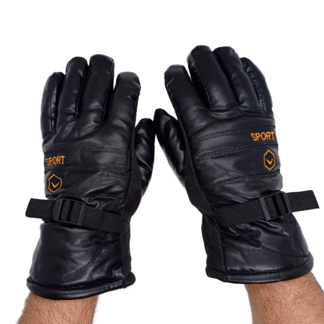Winter Men's Leather Gloves – Stylish Design with Warm Lining | Cold Resistant Gloves for Daily Use