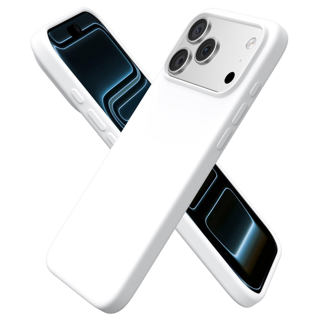 Dl3 Mobilak Compatible with iPhone 17 Pro 6.3-Inch Case, Premium Liquid Silicone Case, Full Body Protective Cover, Shockproof, Slim Phone Case, Anti-Scratch Soft Microfiber Lining (White)