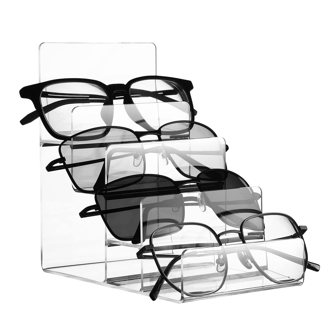 Cabilock Wallet Display Rack Acrylic Wallet Holder Purse Stand Shelf Jewelry Glasses Display Riser for Retail Store Home