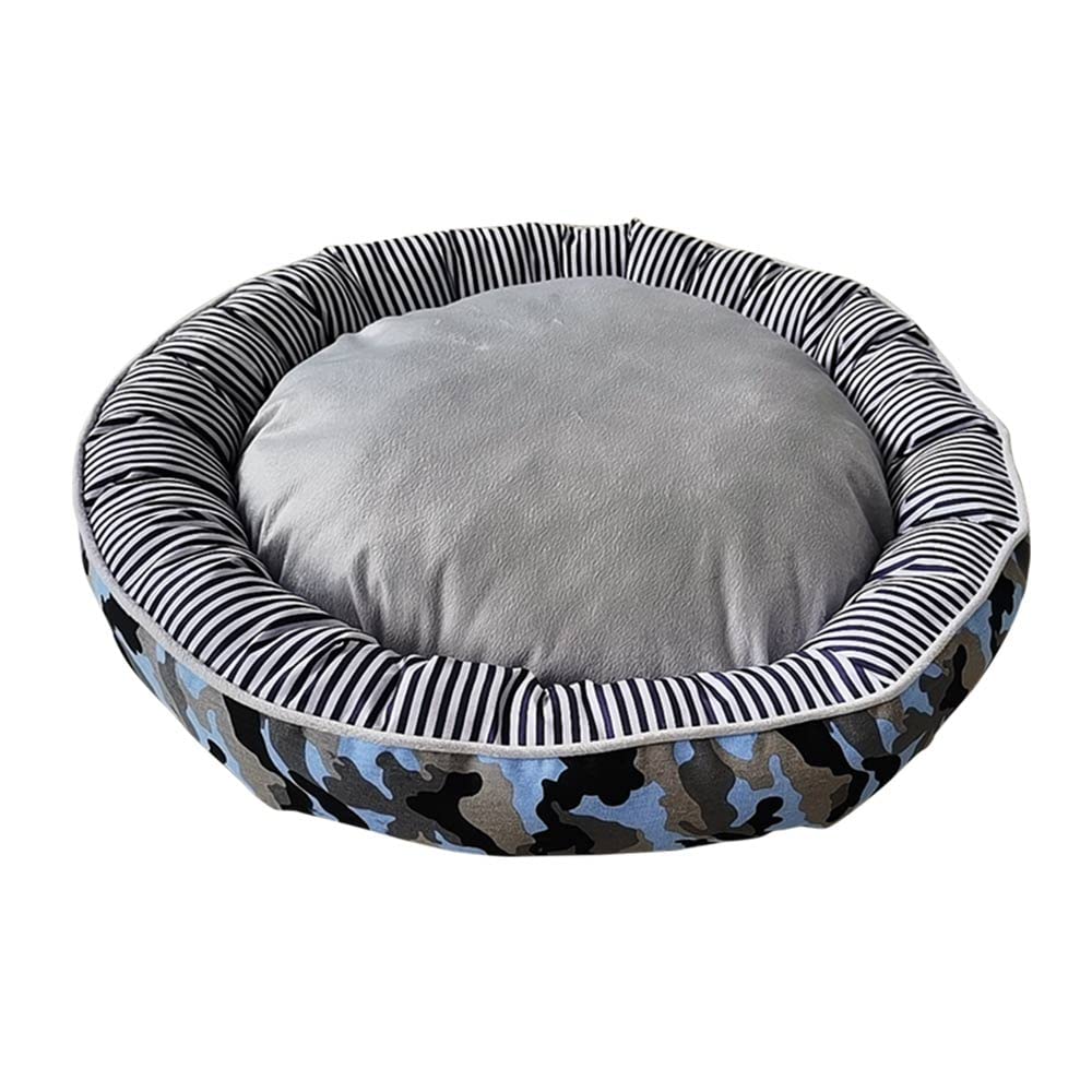 Nobby 62827 Comfort Bed Doughnut Classic Elio Blue Camouflage Diameter 110 x Height 35 cm