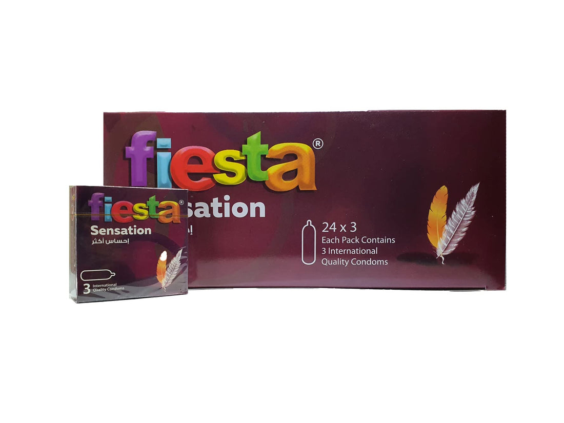 Fiesta Sensation - Ultra Thin Condoms - 24 Packs of 3 Pcs