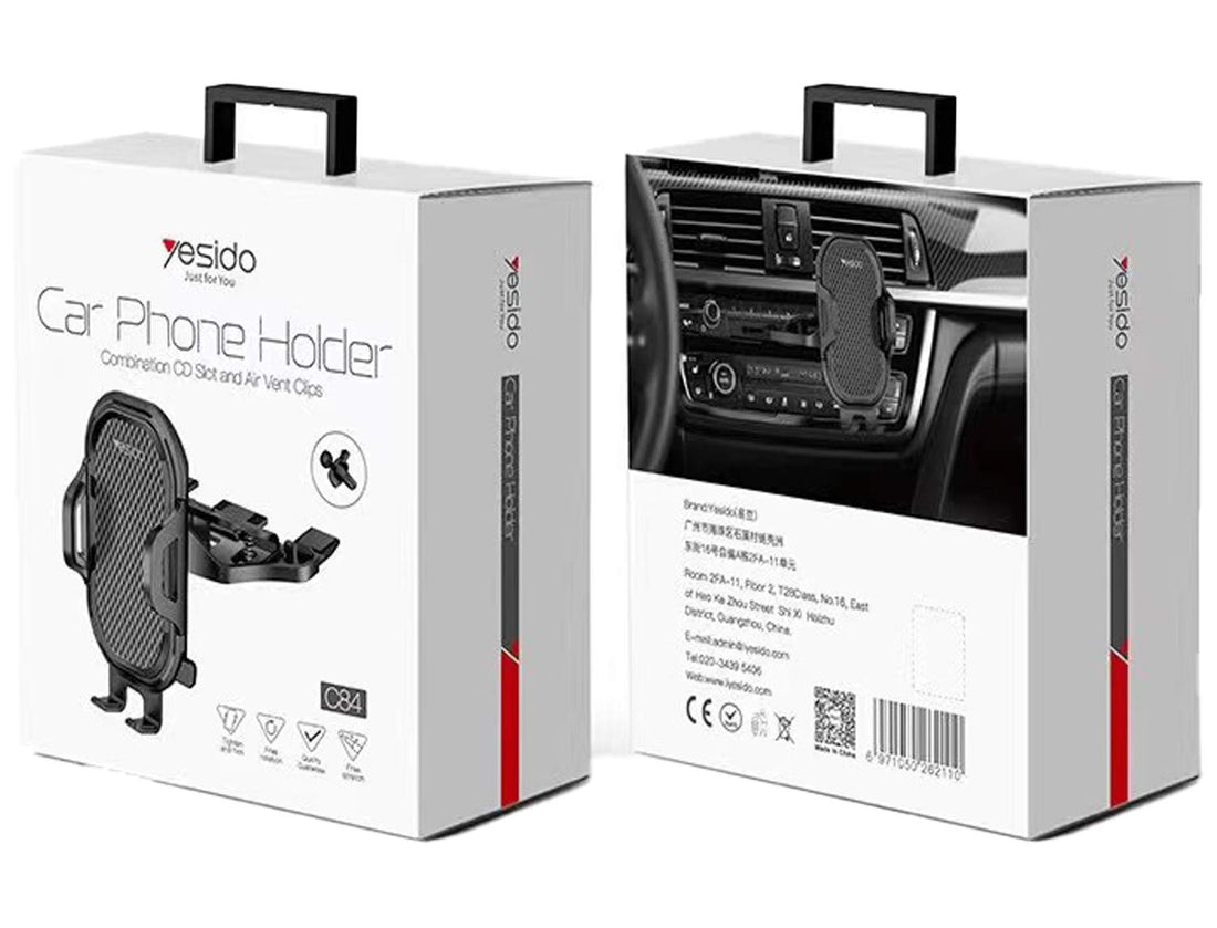 Yesido Car Holder for iPhone 11 Pro Max, CD Slot and Air Vent Clip