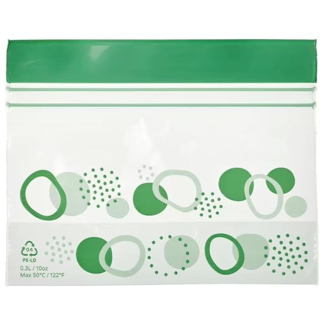 Digital Shoppy ISTAD Resealable bag, patterned/bright green, 0.3 l