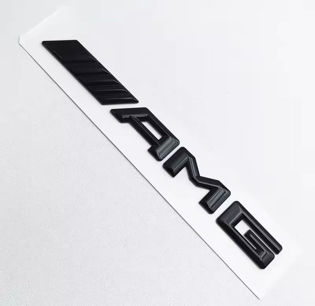 ABS Car Console Fob Sticker Logo AMG Emblem Badge compatible For Mercedes Benz A B C E S GLA CLA GLC GLE A.M.G Maybach Interior Accessories (Black)