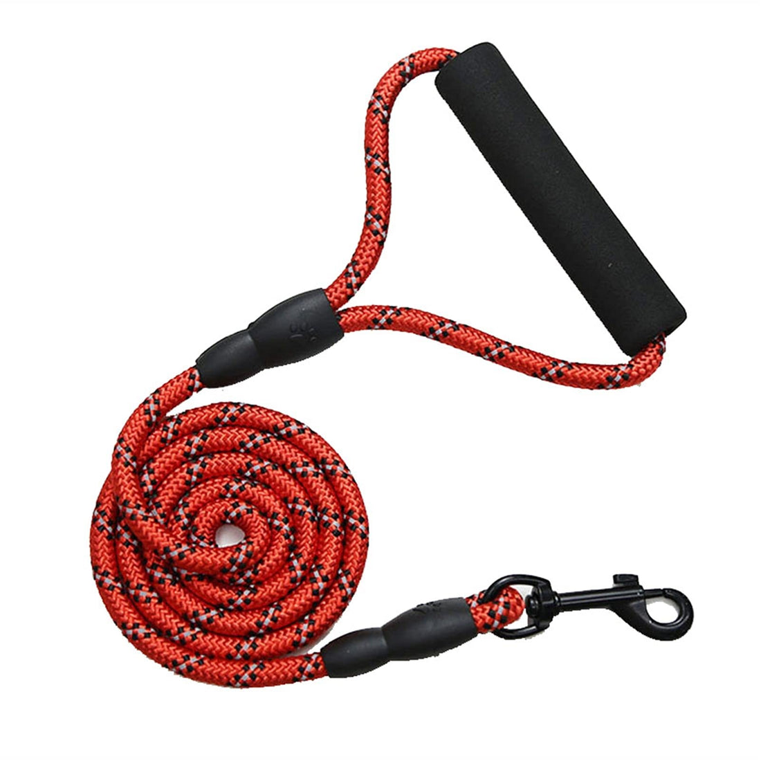 LUBINGT Pet leash Dog Collar And Leash Set Dogs Leash Rope Walking Training Luminous Twin Lead Leash Durable Nylon Easy To Disassemble Dogs (Color : Main rope Red)