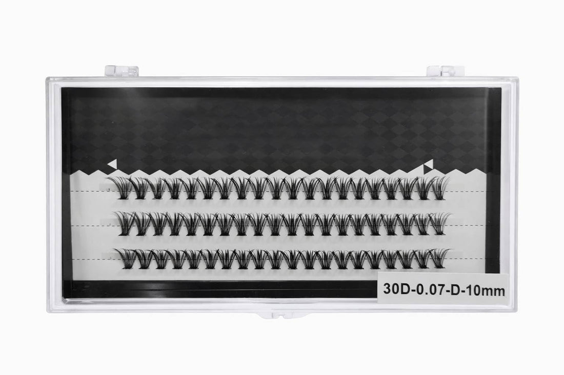 Wispy Medium Lash Clusters 60pcs, Individual Eyelash Extensions 10mm 30D Curl, Soft Defined Cluster Lashes with Thin Flexible Band for Balanced Natural Look