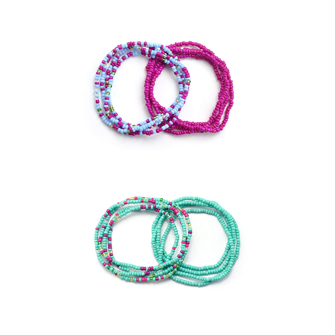 4-7 Pcs Waist Bead Set Colorful Waist Bead Belly Bead African Body Chain Beaded Chains Bikini Jewelry Body Chain Summer Jewelry Boho Bikini Waist Beads Body Jewelry for Woman-4Pcs Style C