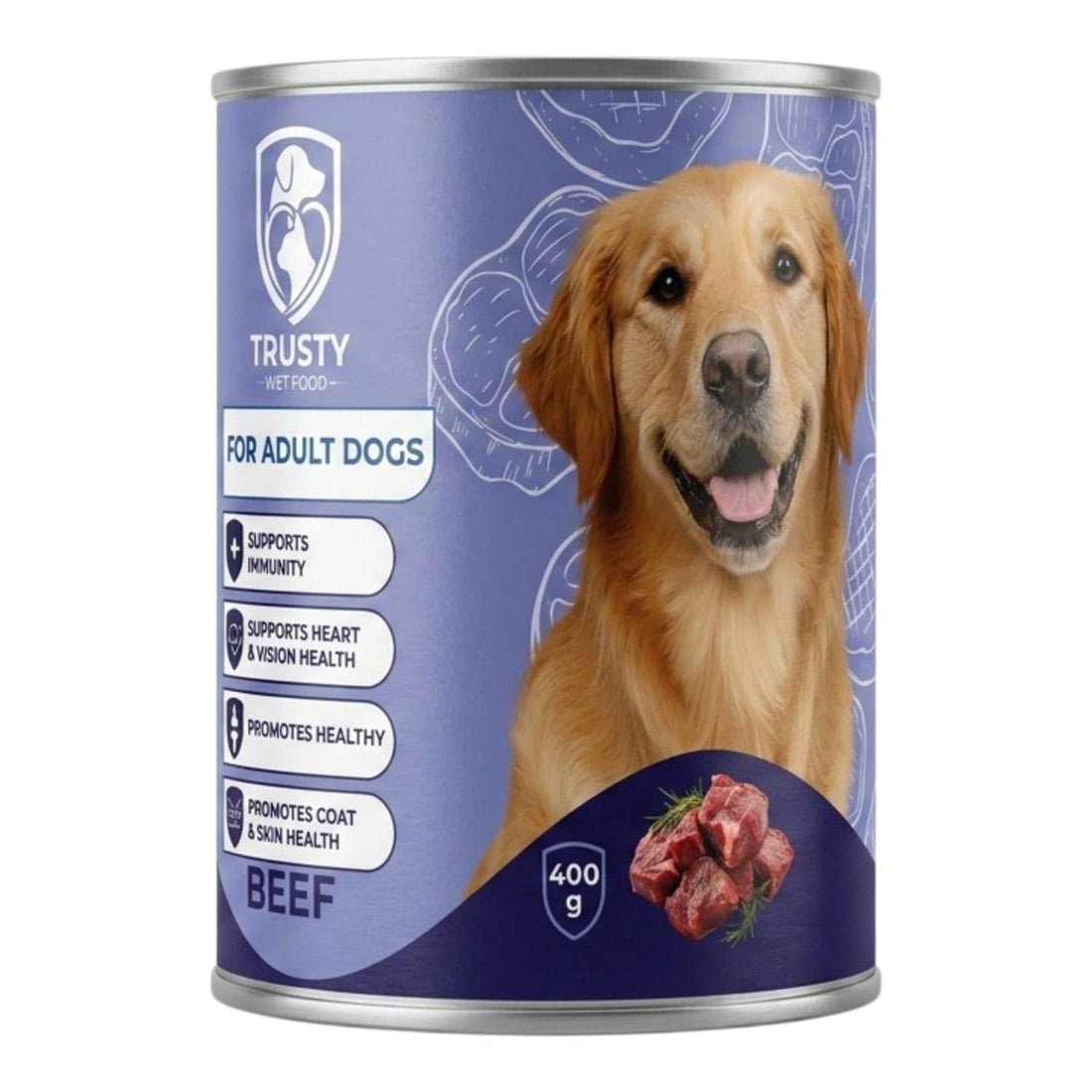 Trust Can Wet Food for Large Dogs - Pure Meat - 400g