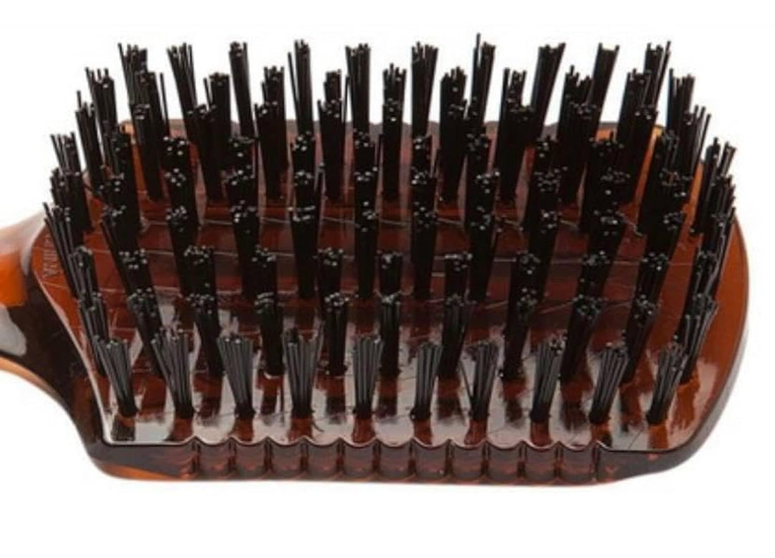 1 Pcs Care Brush, Portable Bristles Brush Hair Straightening Moustache Cleaning Styling Brush Tool Hony Clour