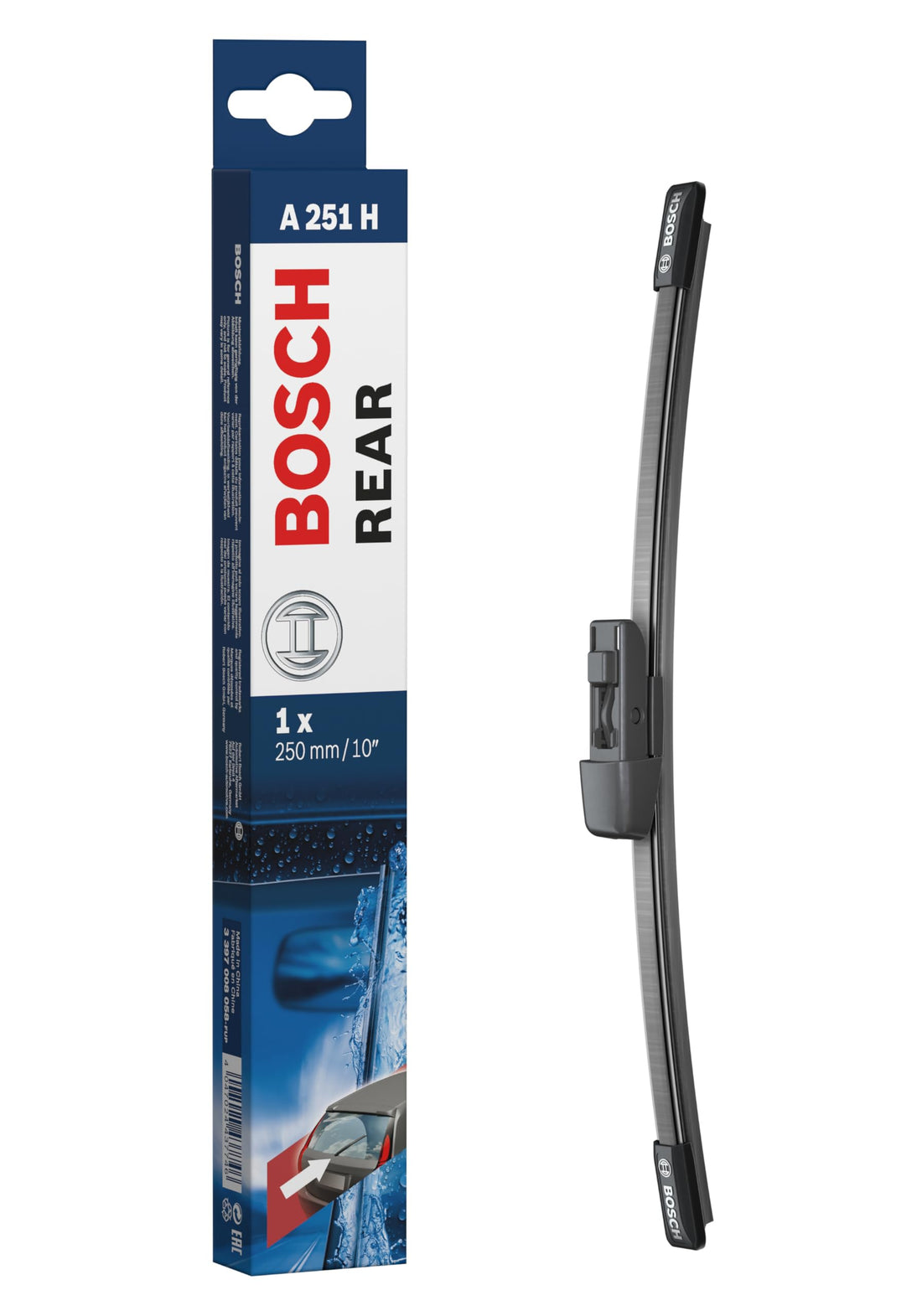 Bosch Rear A251H Windscreen Wiper 250mm (10") Length - Rear Wiper Blade