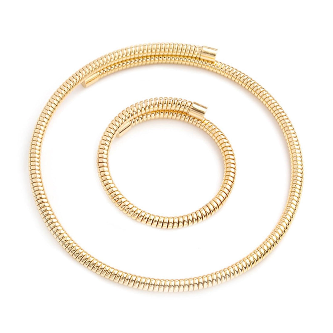 Wrap Arm Bracelet Set - Flexible elastic stackable wristbands with trendy design, perfect for layering and daily wear, as shown in image.