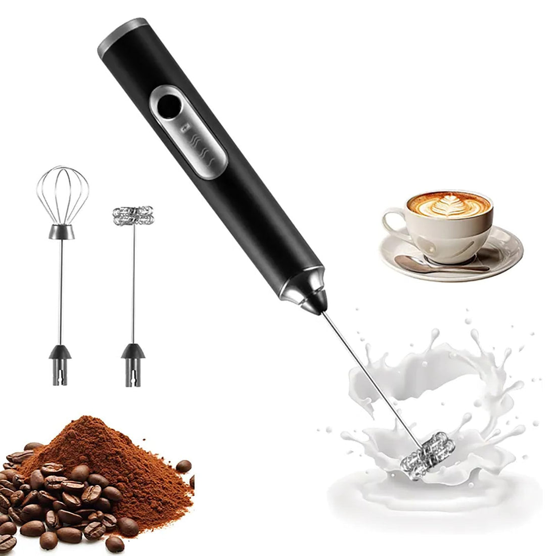 ToolHouse Electric Whisk, Handheld Electric Milk Frother, Portable Coffee Blender for Milk, Coffee, Matcha and Latte