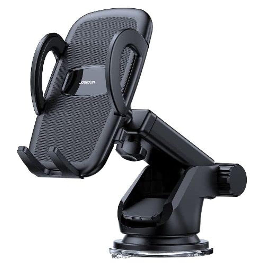 JOYROOM JR-ZS259 Mechanical Car Phone Holder Adjustable Dashboard & Windshield Mount with 360° Rotation Stable Grip Support for 4.7-6.7 Inch Smartphones - Black