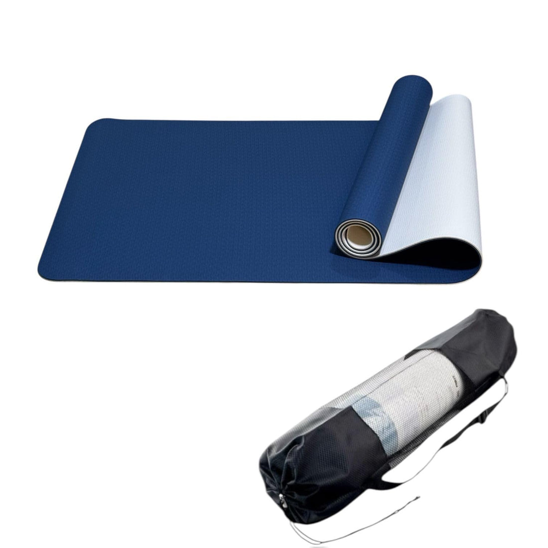 QSHOPUltimate Premium Yoga Mat 6mm Thick Non-Slip Yoga Mat with Attachment Bag Ideal for High-Intensity Interval Workouts, Pilates and Many Home Workouts, 1.83cm x 61cm x 0.6cm