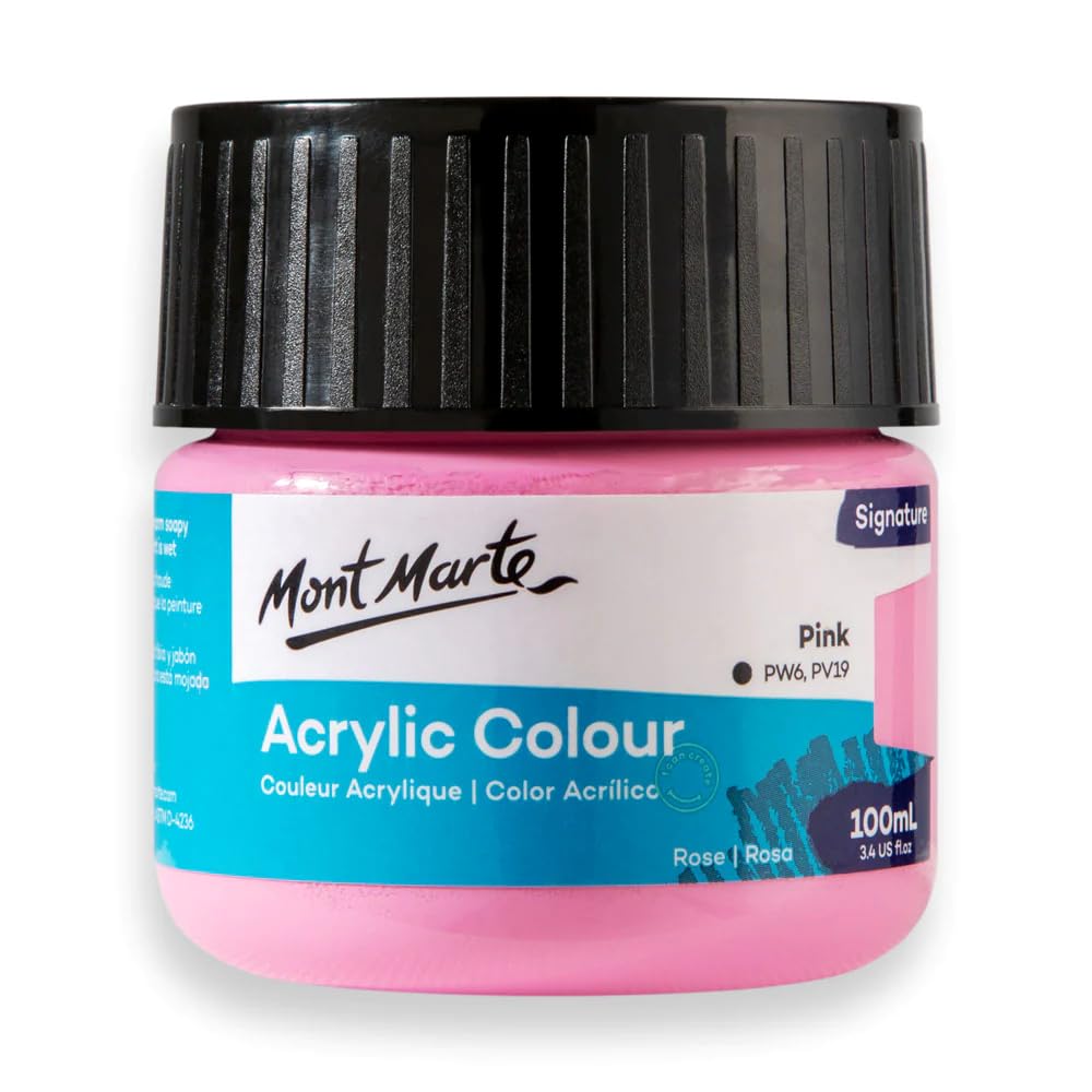Monte Marte MSCH1050 Acrylic Colour Paint 100 ml, Pink
