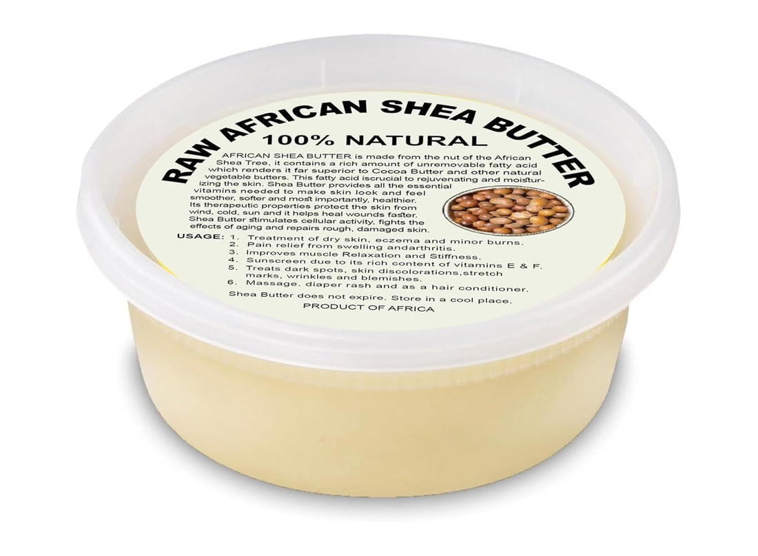Raw African Shea Butter - 100% Pure Natural Unrefined - Imported From Ghana (Ivory, 8 oz)