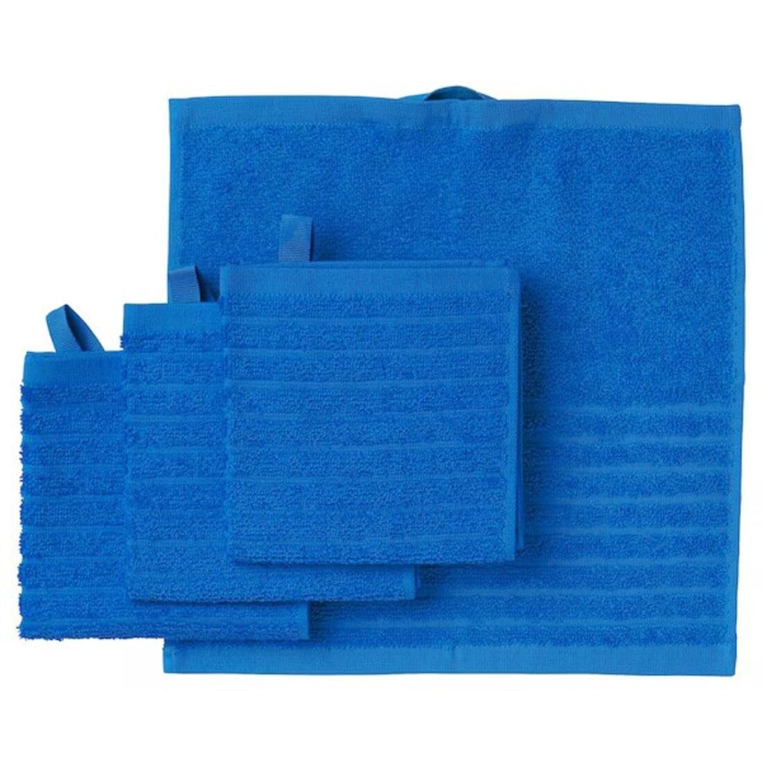 Digital Shoppy VÅGSJÖN Washcloth, Bright Blue, 30x30 cm (12x12) - 4 Pack