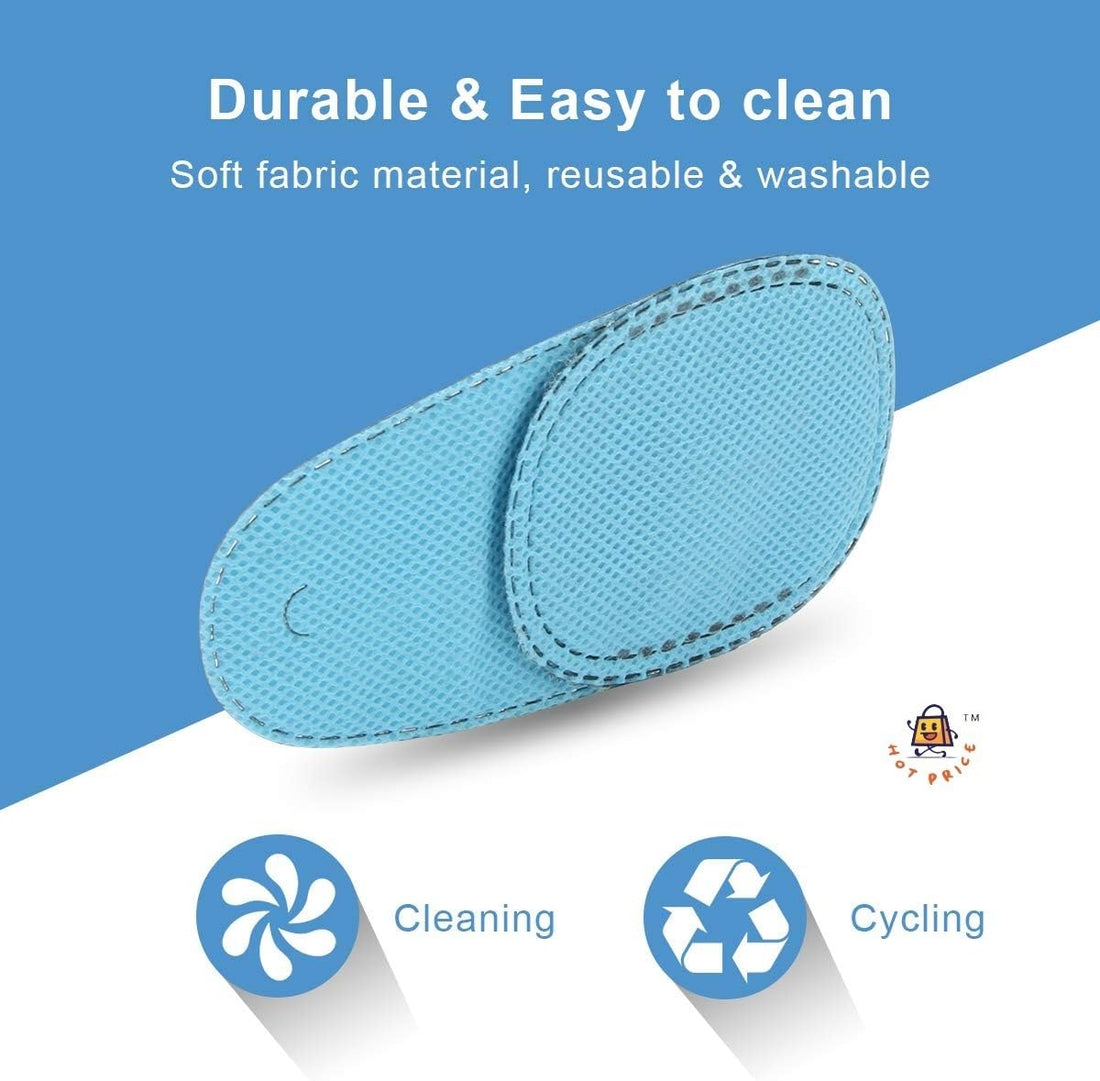 Eye Patches for Kids, Amblyopia Eye Patches for Glasses, Corrective Eye Patch, Universal for Boys and Girls, Hypo-Allergenic Cloth, 3 * 2 Pcs Eye Patch(Blue)