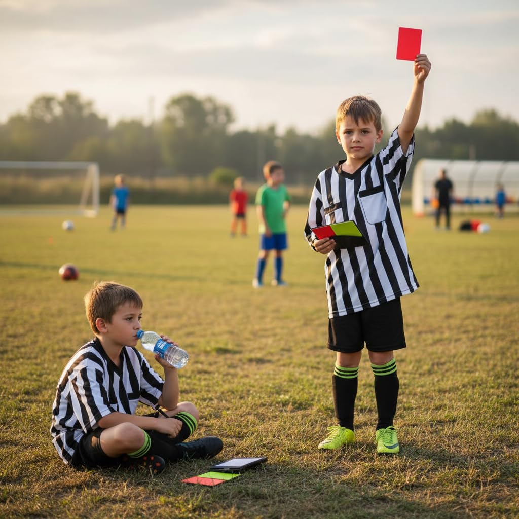 GHAZAL Soccer Football Referee Warning Wallet with Red and Yellow Card, 12x8cm, PVC
