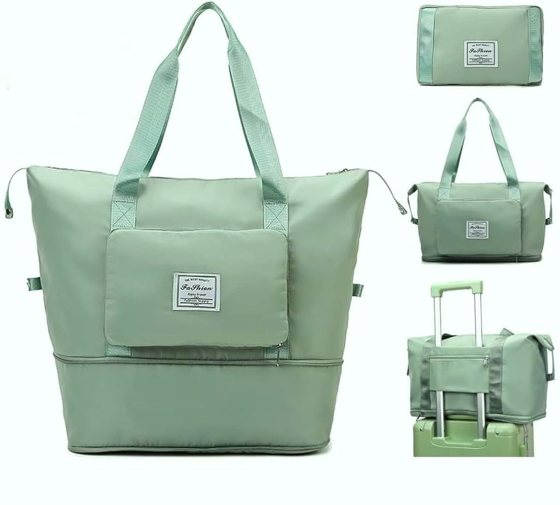 Cherryland Oxford Fabric Large Capacity Folding Waterproof Large Capacity Foldable Travel Bag for Travel Sports, Gym, Vacation, Green, L, travel accessories