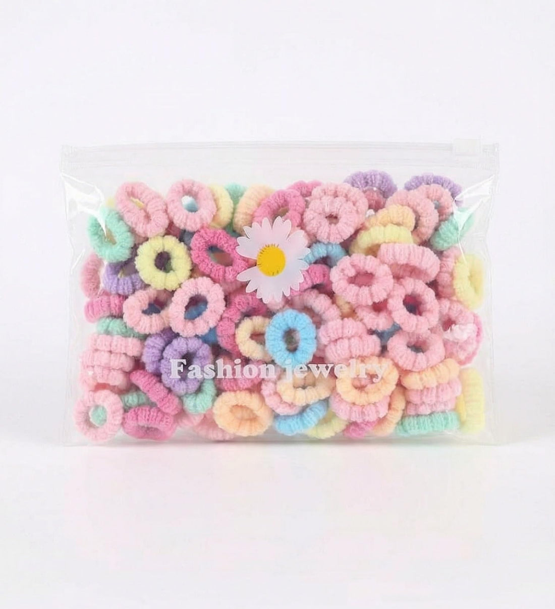 Nopatia Soft Hair Ties Set for Kids and Girls, Towel Cloth Hair Elastics Set High Elasticity, Cute and Comfortable Small Hair Ties for Daily and School Use (Multicolor)
