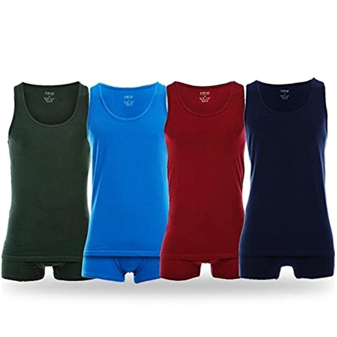 Dice Set Of (4) Sleevless&Boxer Blue-Black-Navy-Maron