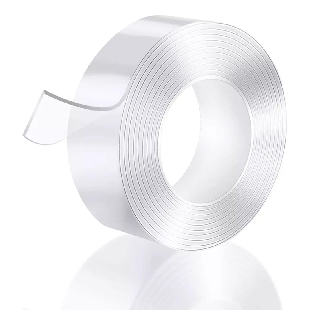 DE LUJO D-LOGO Nano Double Sided Adhesive Tape Easily Removable, 2 Meters Long for Hanging Paintings, Carpet Fixing, Home Decorations, Toothbrush Holder Without Drilling or Damage to Surfaces