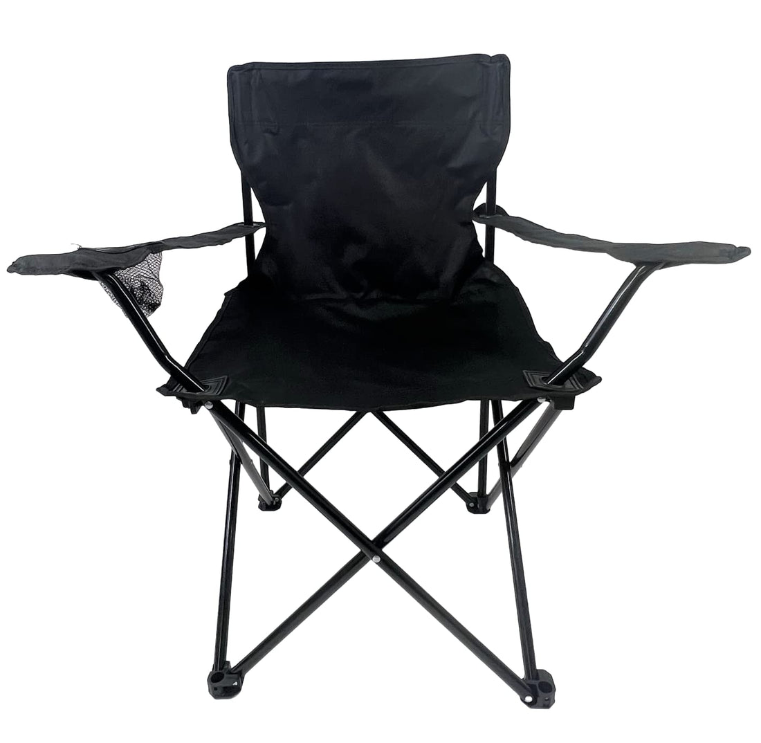 HH Home Hut Lightweight Folding Camping Chair with Cup Holder Portable Comfortable Support Camp Chairs for Adults Ideal for Garden Hiking Fishing, Outdoor Festivals, Beach, Football Includes Carry Bag