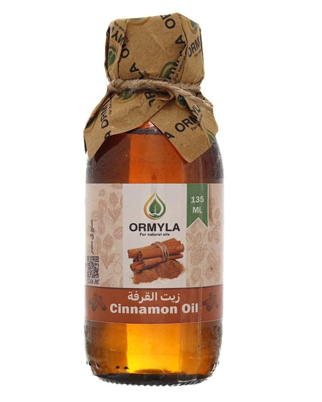 Ormyla Cinnamon Oil Virgin Raw For Hair, Skin And Body, 135 ml