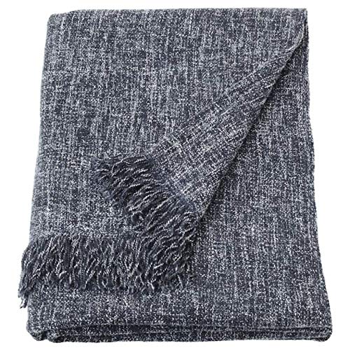 Ikea Acrylic Cotton Ingrun Throw, Dark Blue, 51x67 704.376.92