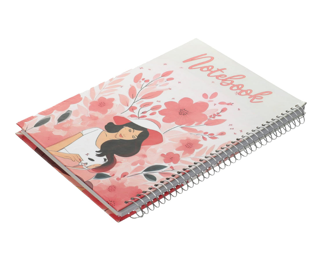 Extra Line University Notebook Spiral Wire 120 Pages Girls Design Hard Cover A4 durable cover with secure binding for everyday writing girls