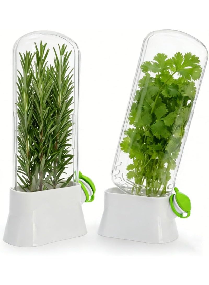 Keeper for Fridge, Fresh Herb Keeper for Cilantro, Mint, Parsley, Keeps Vegetables Fresh for 2-3 Weeks