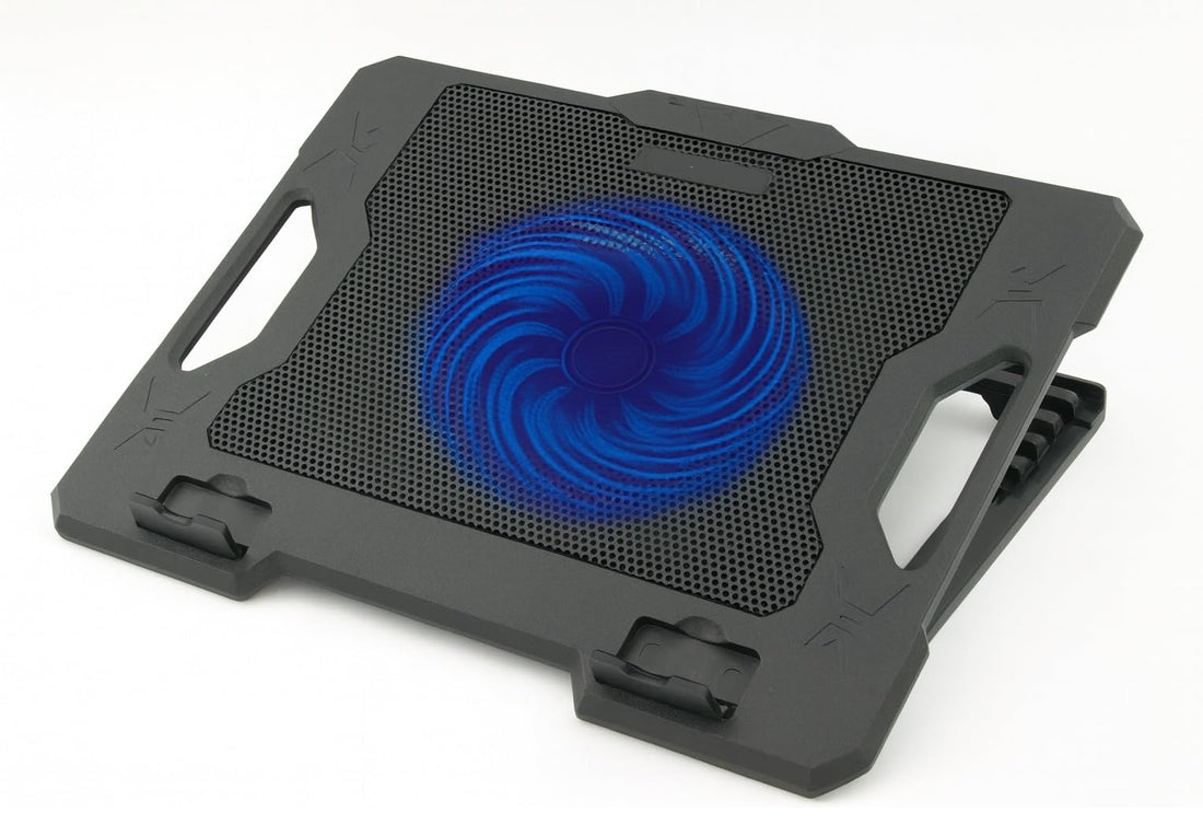 GT-89 Laptop Cooling Fan with Cooling Fan, 140mm, 5 Adjustable Angles, Compatible with Devices up to 17 Inch, LED Light