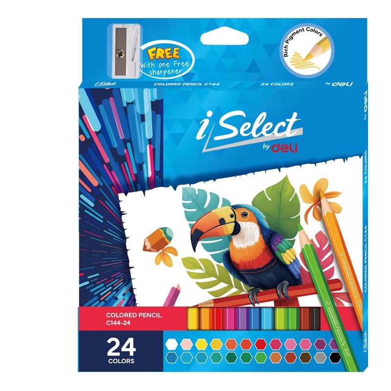 Deli EC144-24 Colored Pencil Set – 24 Colors