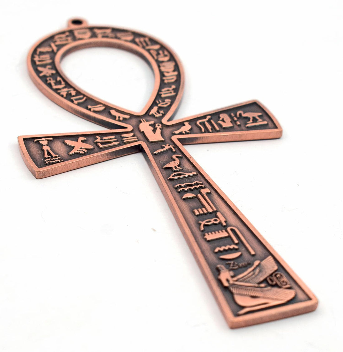immatgar luxury pharaonic Statue ankh key from metal Egyptian souvenirs gifts from Egypt (Dusty Rose - 12 CM Long)
