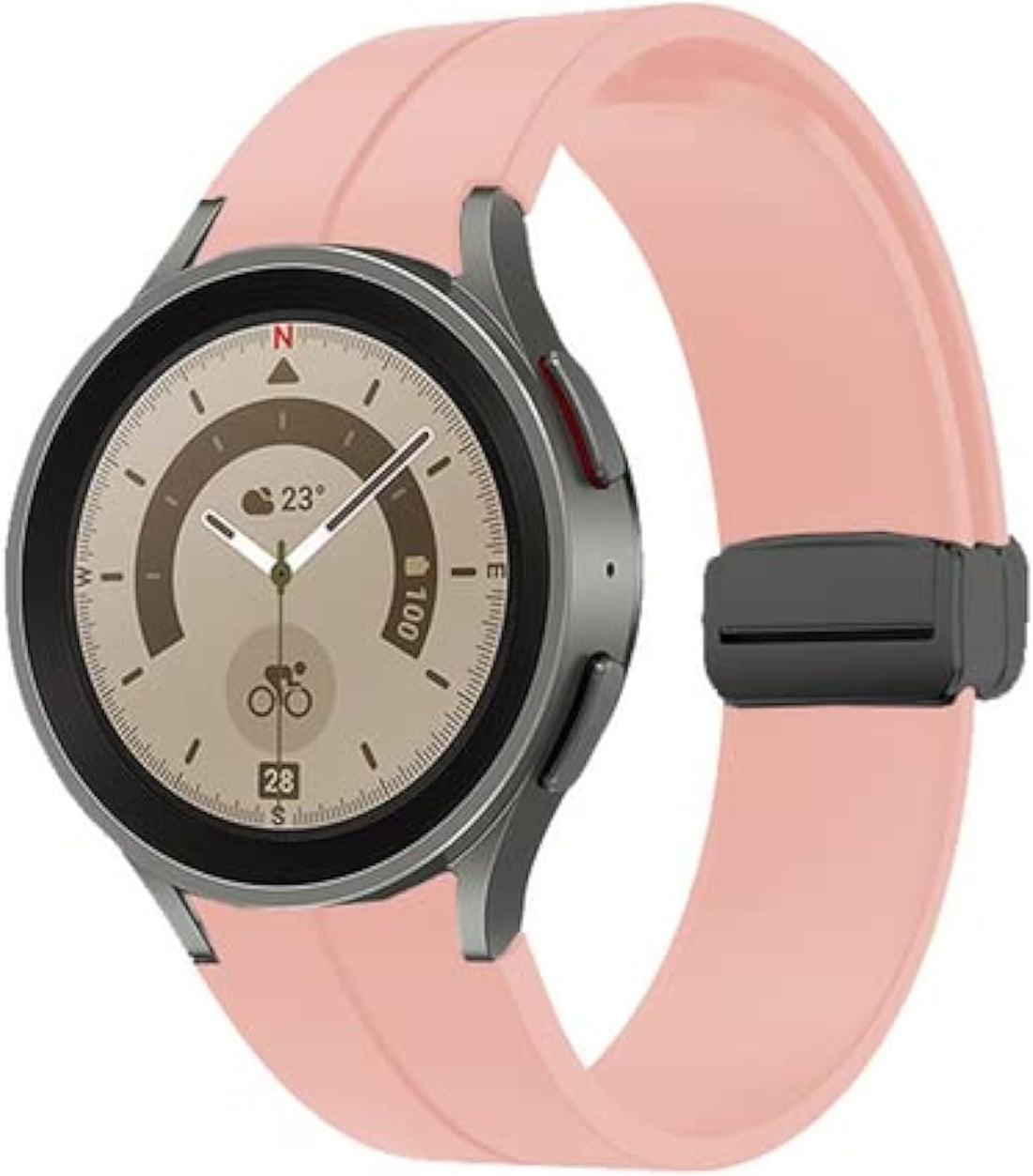 Silicone Strap for Samsung Watch 4/5 40 44mm Watch 5 Pro 45mm Band Magnetic Buckle for Galaxy Watch 4 Classic 42 46mm
